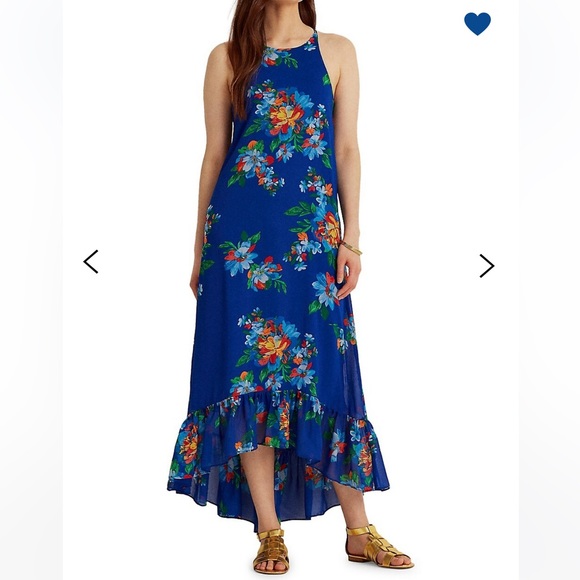 NWT Lauren Ralph Lauren Georgette Maxi Dress - Picture 3 of 7